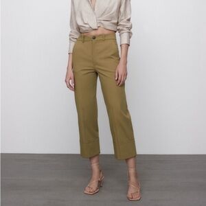 Zara Olive Straight Leg Pants